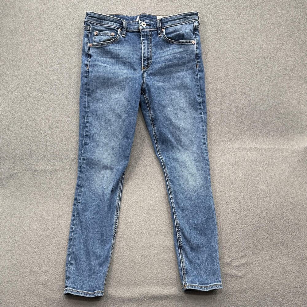 Rag & Bone Jeans Womens 30 Blue Cate Mid-Rise Ankle Skinny Denim Stretch Zip Fly